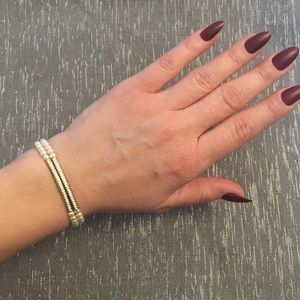 🟢 Pearl and Crystal Stretch Bracelets